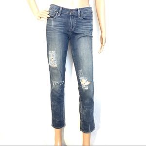 Paige Kylie Crop Distressed Jean Size 27